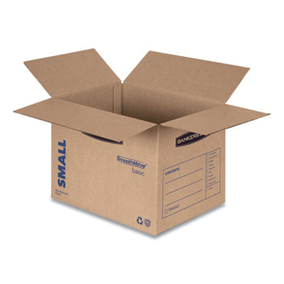 SmoothMove Basic Moving Boxes, Regular Slotted Container (RSC), Small, 12" x 16" x 12", Brown/Blue, 25/Bundle OrdermeInc OrdermeInc