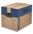 SmoothMove Prime Moving/Storage Boxes, Hinged Lid, Regular Slotted Container (RSC), 18" x 24" x 18", Brown/Blue, 6/Carton OrdermeInc OrdermeInc
