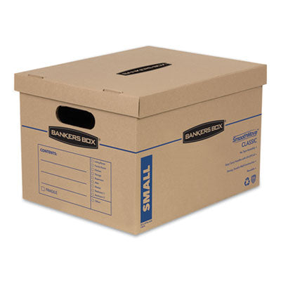 Bankers Box® SmoothMove Classic Moving/Storage Boxes, Half Slotted Container (HSC), Small, 12" x 15" x 10", Brown/Blue, 15/Carton OrdermeInc OrdermeInc