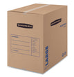 SmoothMove Basic Moving Boxes, Regular Slotted Container (RSC), Large, 18" x 18" x 24", Brown/Blue, 15/Carton OrdermeInc OrdermeInc