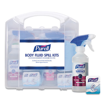 Body Fluid Spill Kit, 4.5" x 11.88" x 11.5", One Clamshell Case with 2 Single Use Refills/Carton OrdermeInc OrdermeInc