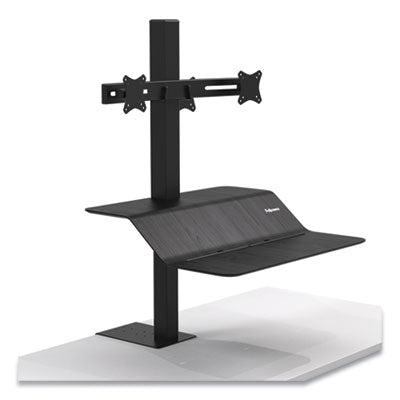 Lotus VE Sit-Stand Workstation - Dual, 29" x 28.5" x 42.5", Black OrdermeInc OrdermeInc
