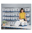 Bankers Box® STOR/FILE Medium-Duty Storage Boxes, Letter Files, 12.88" x 25.38" x 10.25", White/Blue, 4/Carton OrdermeInc OrdermeInc