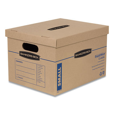 Bankers Box® SmoothMove Classic Moving/Storage Boxes, Half Slotted Container (HSC), Small, 12" x 15" x 10", Brown/Blue, 10/Carton OrdermeInc OrdermeInc