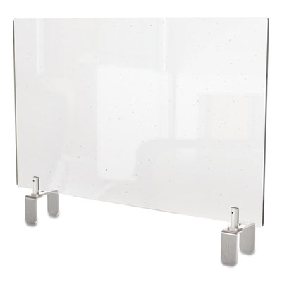 Clear Partition Extender with Attached Clamp, 36 x 3.88 x 18, Thermoplastic Sheeting OrdermeInc OrdermeInc