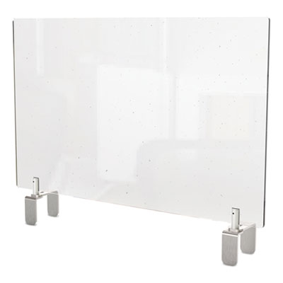 Clear Partition Extender with Attached Clamp, 36 x 3.88 x 24, Thermoplastic Sheeting OrdermeInc OrdermeInc