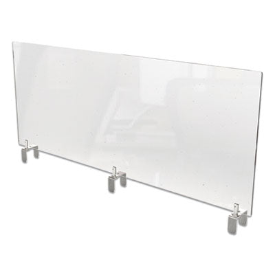 Clear Partition Extender with Attached Clamp, 48 x 3.88 x 30, Thermoplastic Sheeting OrdermeInc OrdermeInc