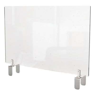 Clear Partition Extender with Attached Clamp, 29 x 3.88 x 24, Thermoplastic Sheeting OrdermeInc OrdermeInc