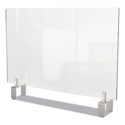 Clear Partition Extender with Attached Clamp, 42 x 3.88 x 24, Thermoplastic Sheeting OrdermeInc OrdermeInc