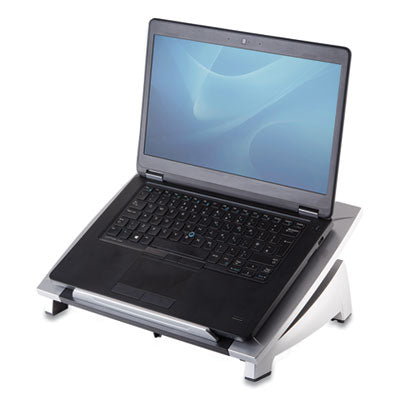 Office Suites Laptop Riser, 15.13" x 11.38" x 4.5" to 6.5", Black/Silver, Supports 10 lbs OrdermeInc OrdermeInc