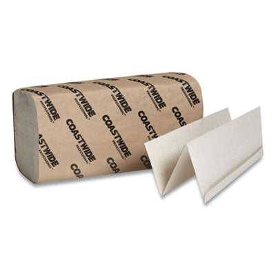 Recycled Multi-Fold Paper Towels, 1-Ply, 9.5 x 9.25, Natural Kraft, 250 Sheets/Pack, 16 Packs/Carton OrdermeInc OrdermeInc