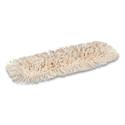 Cut-End Dust Mop Head, Economy, Cotton, 24 x 5, White OrdermeInc OrdermeInc