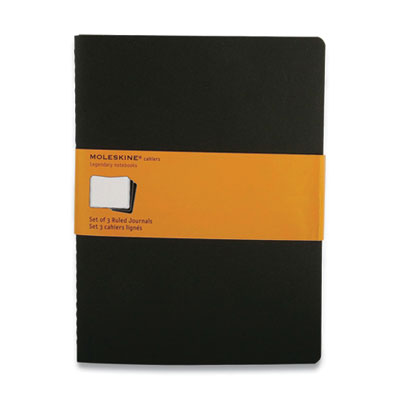 Cahier Journal, 1-Subject, Narrow Rule, Black Cover, (120) 9.75 x 7.5 Sheets, 3/Pack OrdermeInc OrdermeInc