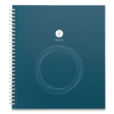 Wave Smart Reusable Notebook, Dotted Rule, Blue Cover, (40) 9.5 x 8.5 Sheets - OrdermeInc