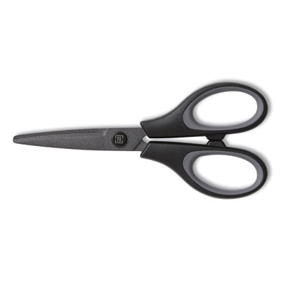 Non-Stick Titanium-Coated Scissors, 5" Long, 2.36" Cut Length, Gun-Metal Gray Blades, Black/Gray Straight Handle OrdermeInc OrdermeInc