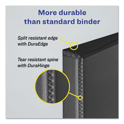 Durable Non-View Binder with DuraHinge and EZD Rings, 3 Rings, 5" Capacity, 11 x 8.5, Black, (8901) OrdermeInc OrdermeInc