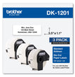 BROTHER INTL. CORP. Die-Cut Address Labels, 1.1 x 3.5, White, 400 Labels/Roll, 3 Rolls/Pack