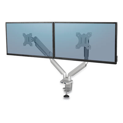 Platinum Series Dual Monitor Arm, For 27" Monitors, 360 deg Rotation, 45 deg Tilt, 180 deg Pan, Silver, Supports 20 lb OrdermeInc OrdermeInc