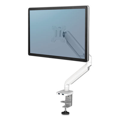 Platinum Series Single Monitor Arm, For 27" Monitors, 360 deg Rotation, 45 deg Tilt, 180 deg Pan, White, Supports 20 lb OrdermeInc OrdermeInc