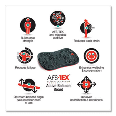 AFS-TEX Active Balance Board, 14w x 20d x 2.5h, Black OrdermeInc OrdermeInc
