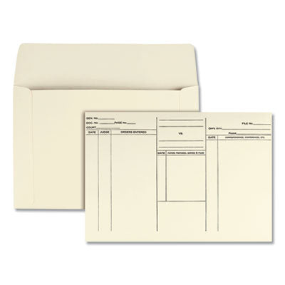 Attorney's Envelope/Transport Case File, Cheese Blade Flap, Fold-Over Closure, 10 x 14.75, Cameo Buff, 100/Box OrdermeInc OrdermeInc