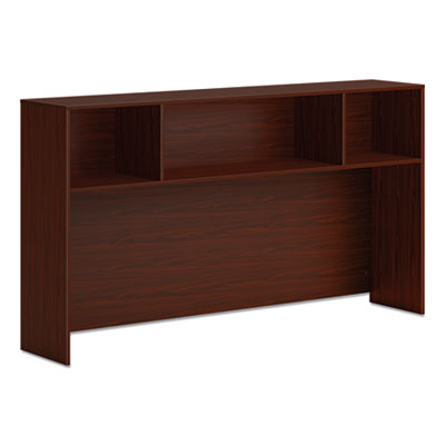 Mod Desk Hutch, 3 Compartments, 72w x 14d x 39.75h, Traditional Mahogany OrdermeInc OrdermeInc