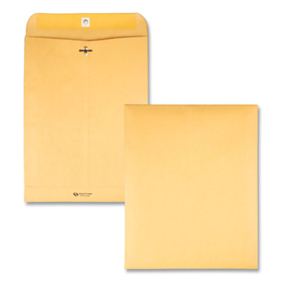 Quality Park™ Clasp Envelope, 32 lb Bond Weight Kraft, #12 1/2, Square Flap, Clasp/Gummed Closure, 9.5 x 12.5, Brown Kraft, 100/Box OrdermeInc OrdermeInc