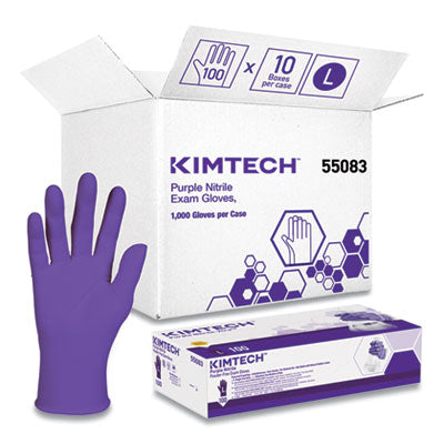 Kimtech™ PURPLE NITRILE Exam Gloves, 242 mm Length, Large, Purple, 1,000/Carton - OrdermeInc