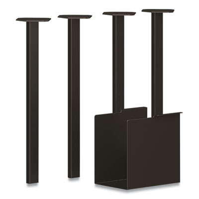 Coze Writing Desk Post Legs with U-Storage Compartment, 5.75" x 28", Black, 4 Legs/Set OrdermeInc OrdermeInc