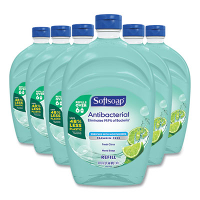 Antibacterial Liquid Hand Soap Refills, Fresh, 50 oz, Green, 6/Carton OrdermeInc OrdermeInc