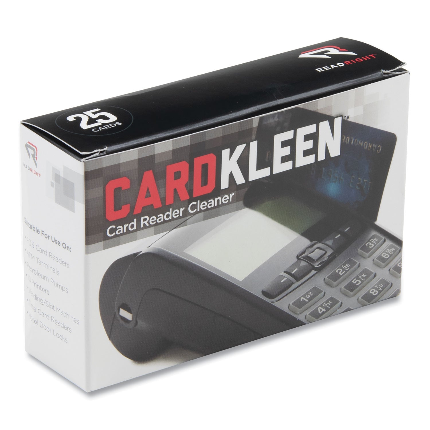 CardKleen Presaturated Magnetic Head Cleaning Cards, 3 3/8" x 2 1/8", 25/Box - OrderMe