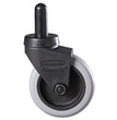 Replacement Bayonet-Stem Swivel Casters, Grip Ring Stem, 3" Soft Rubber Wheel, Black - OrdermeInc