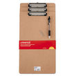 Universal® Hardboard Clipboard with Low-Profile Clip, 0.5" Clip Capacity, Holds 8.5 x 14 Sheets, Brown, 3/Pack - OrdermeInc