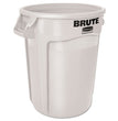 Rubbermaid® Commercial Vented Round Brute Container, 32 gal, Plastic, White OrdermeInc OrdermeInc