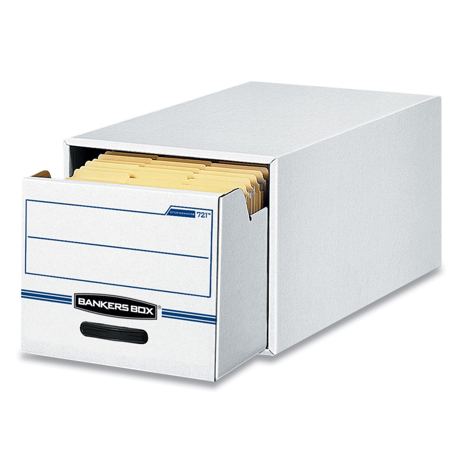 FELLOWES MFG. CO. STOR/DRAWER Basic Space-Savings Storage Drawers, Letter Files, 14" x 25.5" x 11.5", White/Blue, 6/Carton - OrdermeInc