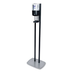 GO-JO INDUSTRIES ES6 Hand Sanitizer Floor Stand with Dispenser, 1,200 mL, 13.5 x 5 x 28.5, Graphite/Silver - OrdermeInc
