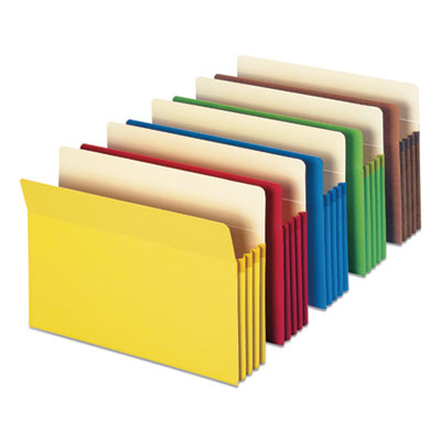 Smead™ Colored File Pockets, 3.5" Expansion, Letter Size, Assorted Colors, 5/Pack OrdermeInc OrdermeInc