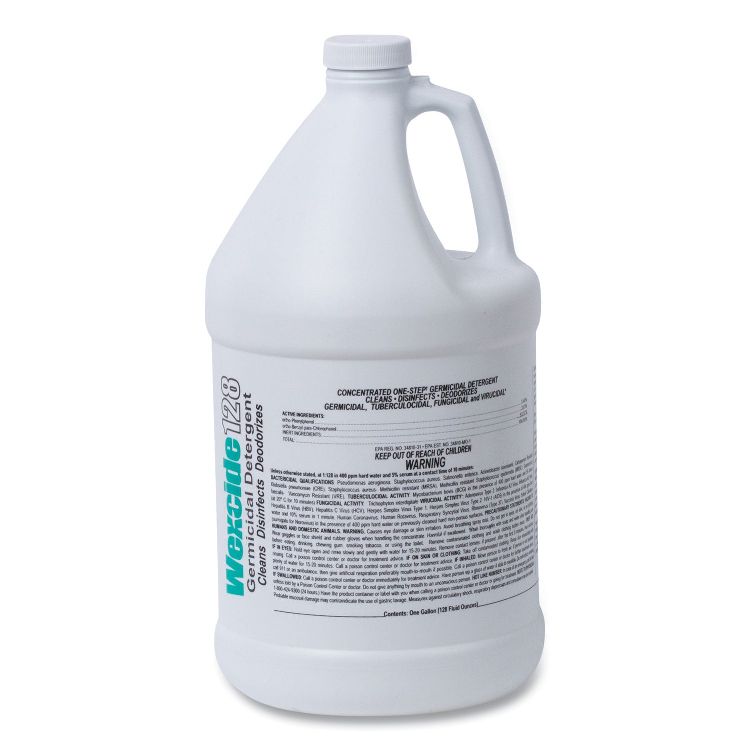 Wex-Cide Concentrated Disinfecting Cleaner, Nectar Scent, 128 oz Bottle, 4/Carton - OrderMe