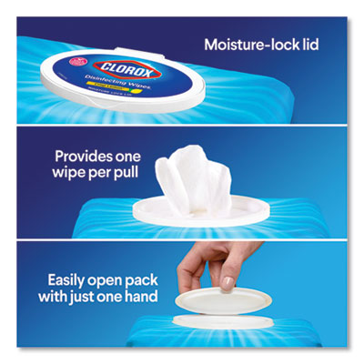 Disinfecting Wipes, Easy Pull Pack, 1-Ply, 8 x 7, Lemon Scent, White, 75 Towels/Box, 6 Boxes/Carton OrdermeInc OrdermeInc