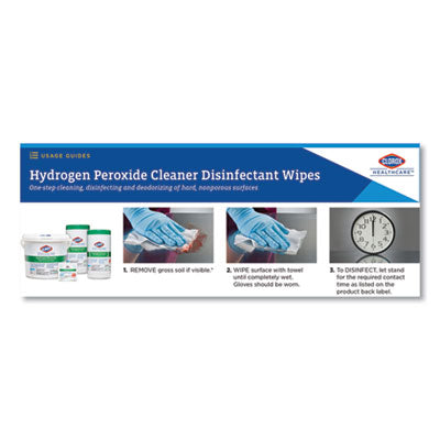 Hydrogen Peroxide Cleaner Disinfectant Wipes, 12 x 11, Unscented, White, 185/Pack, 2 Packs/Carton OrdermeInc OrdermeInc