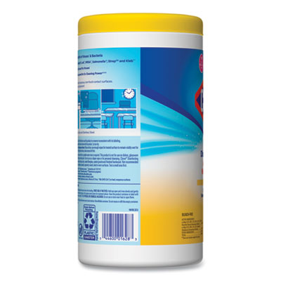 Clorox® Disinfecting Wipes, 1-Ply, 7 x 7.75, Crisp Lemon, White, 75/Canister, 6 Canisters/Carton OrdermeInc OrdermeInc
