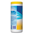 CLOROX SALES CO. Disinfecting Wipes, 1-Ply, 7 x 8, Crisp Lemon, White, 35/Canister, 12 Canisters/Carton - OrdermeInc