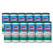 CLOROX SALES CO. Disinfecting Wipes, 1-Ply, 7 x 8, Fresh Scent, White, 35/Canister, 12 Canisters/Carton