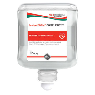 InstantFOAM COMPLETE PURE Alcohol Hand Sanitizer, 1 L Refill, Fragrance-Free, 6/Carton OrdermeInc OrdermeInc