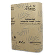 100 Percent PCW Recycled Paper Towels, 1-Ply, 9 x 9, Natural, 250/Pack, 16 Packs/Carton OrdermeInc OrdermeInc