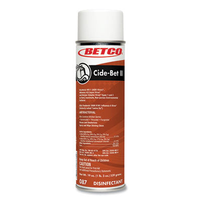 Betco® Cide-Bet II Aerosol Disinfectant Spray, Floral Scent, 19 oz Aerosol Spray, 12/Carton OrdermeInc OrdermeInc