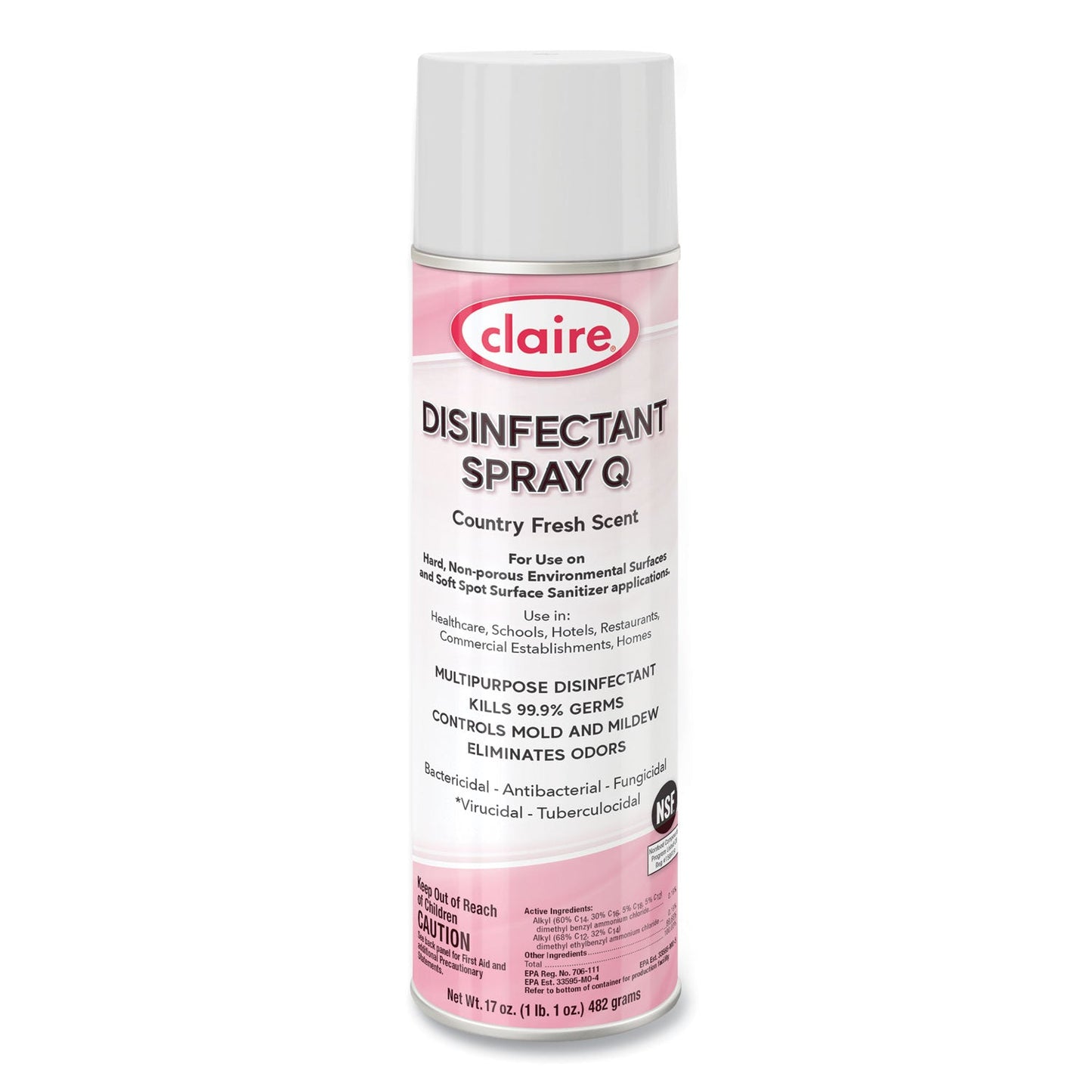 Spray Q Disinfectant, Country Fresh Scent, 17 oz Aerosol Spray, 12/Carton