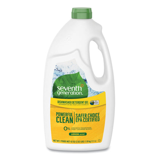 Natural Automatic Dishwasher Gel, Lemon, 42 oz Bottle - OrderMe