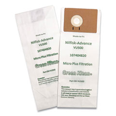 GREEN KLEAN Replacement Vacuum Bags, Fits Advance VU500, 10/Pack - OrdermeInc