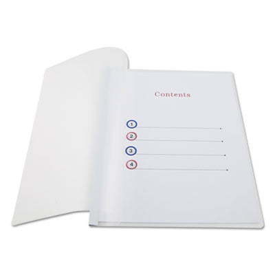 Universal® Clear View Report Cover with Slide-on Binder Bar, Clear/Clear, 25/Pack - OrdermeInc